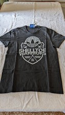 Maglietta manica corta Adidas,stampa Sheltoe Warriors, nera, taglia S, mai usata