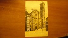 FIRENZE FACCIATA DELLA CATTEDRALE CARTOLINA VIAGGIATA 1913 TIMBRO AMBULANTE T146