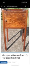 Comodino con vassoio in mogano georgiano