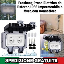 Frasheng Presa Elettrica Da Esterno,Ip66 Impermeabile a Muro,Con Connettore