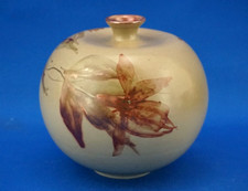 BOTTEGA Riccardo GATTI FAENZA vaso ceramica lustro dorato Decorazione fiori Decò