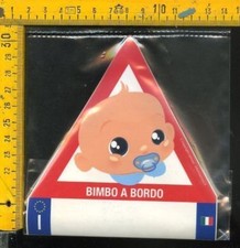 Adesivo Bimbo a Bordo ALTA VISIBILITà MASCHIO (Spedizione tracciabile sicura)