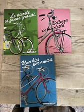 EDOARDO BIANCHI BICI DEPLIANT ORIGINALI LOTTO 3 pezzi Fine Anni 80