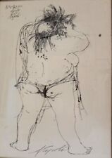 MORONI Federico -Acquerello su carta antica- Anno 1967