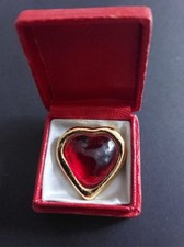 BROCHE COEUR AMOUR YVES SAINT LAURENT YSL GRIPOIX PARIS VINTAGE ANNÉES 1980 TBE