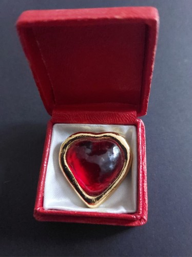Broche coeur amour yves saint - coeur,