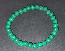 Bracciale MALACHITE❗️pietre dure 6 mm NATURALI❗uomo donna CRISTALLOTERAPIA verde