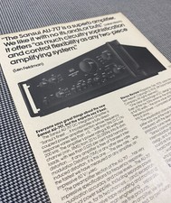 AMPLIFICATORE SANSUI AU-717 PUBBLICITÀ ORIGINALE 1978 AUDIO RECENSIONE J0436