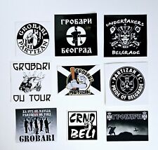 PARTIZAN BELGRADO 20 adesivi old stickers+2cards ULTRAS Serbia Belgrade No scarf