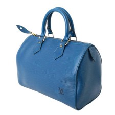 Louis Vuitton Speedy 25 M43015 Toledo Blue Epi Mini Boston Borsa Vintage Aute...