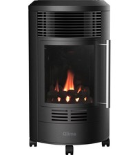 STUFA A GAS QLIMA "GH8034" NERO 3,4 KW CON FIAMMA ROSSA