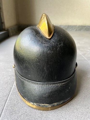 Casco cuoio pompiere - casco, in