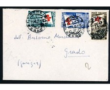 Repubblica 1951-GIOCHI Ginnici Usati BUSTA N°661/663 serie completa Roma-Grado