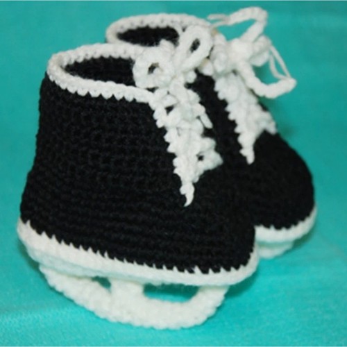 Handmade crochet hockey skates - crochet,