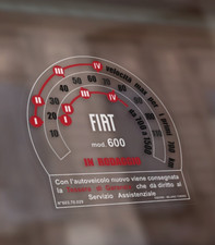 ADESIVO STICKER VETROFANIA NON SPECULARE RODAGGIO FIAT 600 prima serie