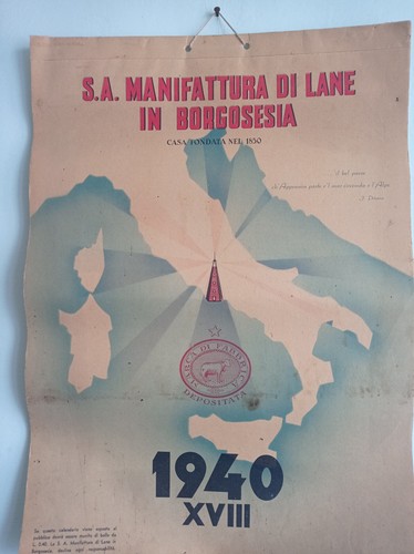 Valsesia calendario 1940 - calendario,