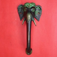 Pomello maniglia estraibile porta cancello ottone fatto a mano forma di elefante stile antico vintage