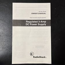 Radio Shack Manuale Regolato 3 Ampere DC Alimentatore Istruzioni [M1]