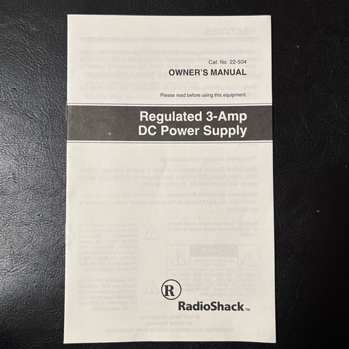 Radio shack manuale regolato - radio,