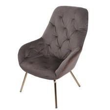 B-Ware sedia da pranzo MCW-K26, sedia da cucina con braccioli, metallo, velluto, marrone chiaro