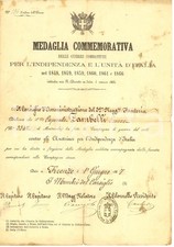 1867 RISORGIMENTO Medaglia garibaldino Cesare ZAMBELLI