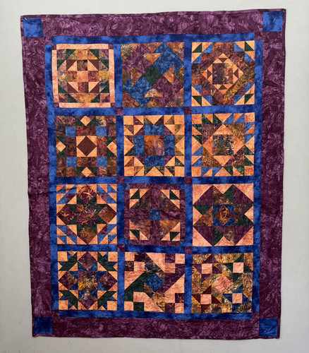 Trapunta patchwork batik fatta