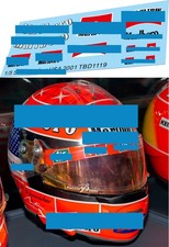 1/5 Decals ad Acqua per Schumacher Casco Helmet USA 2001  Decal TBD1119