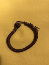 BRACCIALE UOMO/DONNA ETNICO MARRONE SEMIRIGIDO IN CORDA.