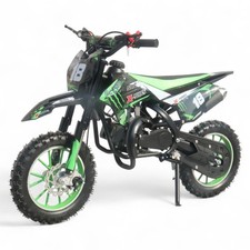 SRC Mini 49cc Dirt Bike Benzina 50cc Bambini Fuoristrada Moto Scrambler Verde