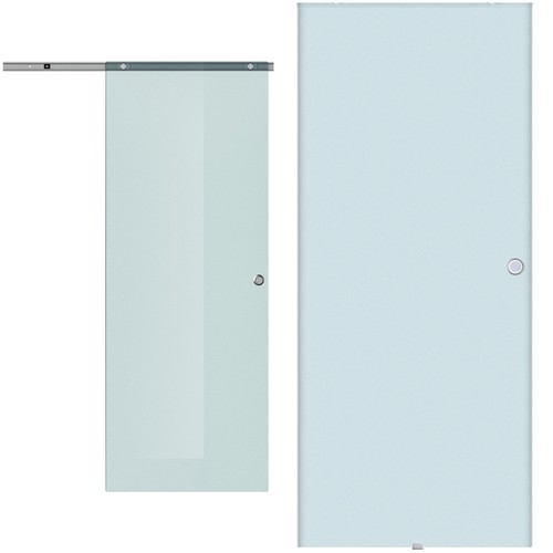 Homcom porta scorrevole vetro - scorrevole,