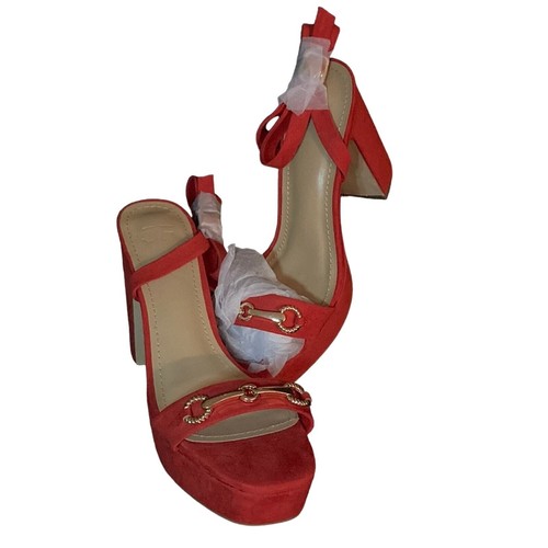 Justfab tacco grosso rosso - tacco, con