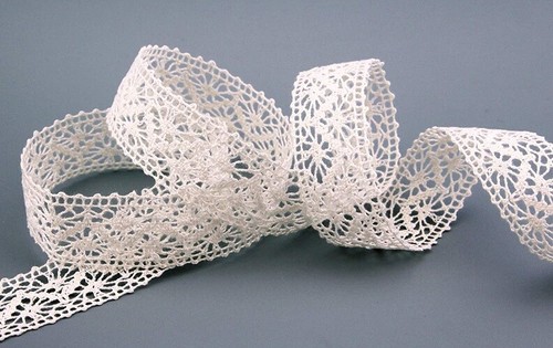 Nastro pizzo crema 25mm