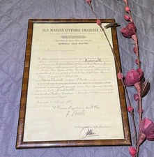 Attestato Cavaliere firmato