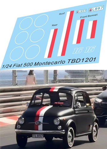 Decals per fiat 500 - 1/24,