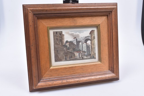 Veduta città vintage con