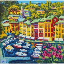 Portofino e luce sul porto    Athos Faccincani 