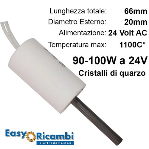 Candeletta 24v resistenza - candeletta,
