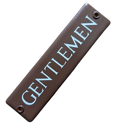 Insegna porta signori - signori, metallo
