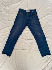 Avirex Jeans 33usa 47ita Blue Denim US MIlitary Flight Garment Button Fly Mens