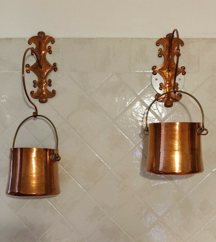 Antico secchio rame pezzi - rame, 2