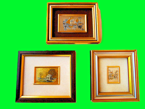 Lotto quadri lastra argento - lotto, su
