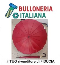 Ombrello antivento elegante manico in legno curvo resistente pioggia vari colori