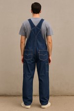 Levi’s Salopette Denim Uomo XL Blu Falegname Utility Bavaglino Abbigliamento da Lavoro Relax 