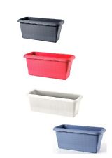 Fioriera Rettangolare da Esterno Vaso Plastica per Balcone Fioriere Rettangolari