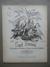 Spartito Die Fliegenden Uhlanen Bravour Galopp Carl Hanse Pianoforte Musica '800