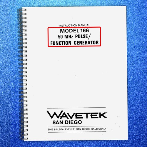 Wavetek model 166 function - wavetek,