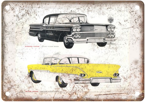 Insegna metallo vintage 1958 - insegna,