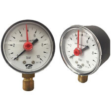 MANOMETRO PER AUTOCLAVE PRESSIONE ACQUA SCALA DA 0 - 10 BAR 1/4 M (11818)