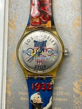Orologio da polso SWATCH Stop LOS ANGELES 1932 (SSZ100)-NUOVO/NOS-Cronometro-AMERICA-USA