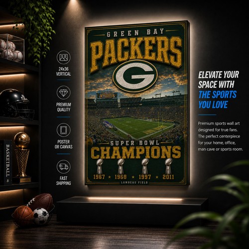 Poster tifoso stadio green bay - poster,